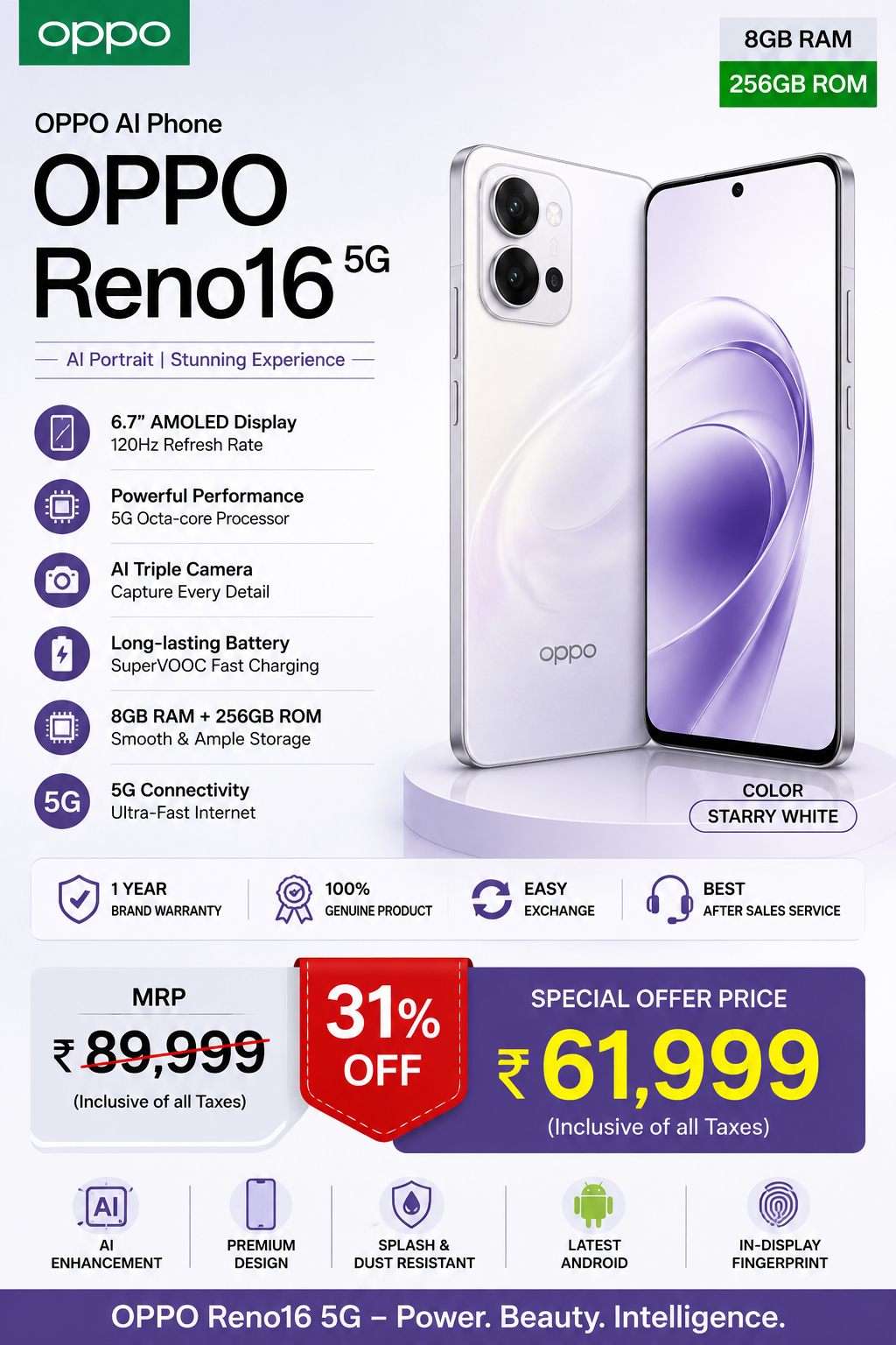 OPPO Reno 16 5G Smartphone
